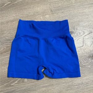 Cobalt Blue Spandex Scrunch Butt Shorts